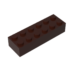 Brick 2 x 6 #44237 Brick 2 x 6 #44237 - 82-Dark Brown Lego Block Sets Alternative