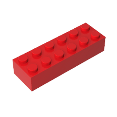 Brick 2 x 6 #44237 Brick 2 x 6 #44237 - 10-Red Lego Block Sets Alternative