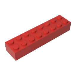 Brick 2 x 8 #93888 Brick 2 x 8 #93888 - 10-Red Lego Block Sets Alternative