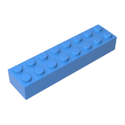 Brick 2 x 8 #93888 Brick 2 x 8 #93888 - 51-Dark Azure Lego Block Sets Alternative