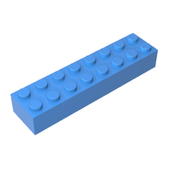 Brick 2 x 8 #93888 Brick 2 x 8 #93888 - 51-Dark Azure Lego Block Sets Alternative