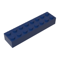 Brick 2 x 8 #93888 Brick 2 x 8 #93888 - 55-Dark Blue Lego Block Sets Alternative