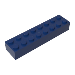 Brick 2 x 8 #93888 Brick 2 x 8 #93888 - 55-Dark Blue Lego Block Sets Alternative