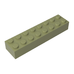Brick 2 x 8 #93888 Brick 2 x 8 #93888 - 49-Olive Green Lego Block Sets Alternative