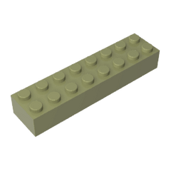 Brick 2 x 8 #93888 Brick 2 x 8 #93888 - 49-Olive Green Lego Block Sets Alternative