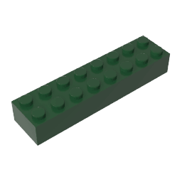 Brick 2 x 8 #93888 Brick 2 x 8 #93888 - 47-Dark Green Lego Block Sets Alternative