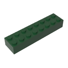 Brick 2 x 8 #93888 Brick 2 x 8 #93888 - 47-Dark Green Lego Block Sets Alternative
