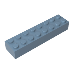 Brick 2 x 8 #93888 Brick 2 x 8 #93888 - 54-Sand Blue Lego Block Sets Alternative