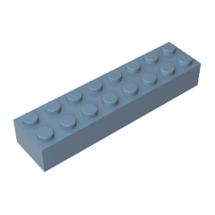 Brick 2 x 8 #93888 Brick 2 x 8 #93888 - 54-Sand Blue Lego Block Sets Alternative