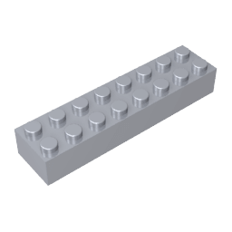 Brick 2 x 8 #93888 Brick 2 x 8 #93888 - 73-Flat Silver Lego Block Sets Alternative