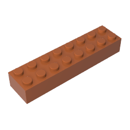 Brick 2 x 8 #93888 Brick 2 x 8 #93888 - 83-Dark Orange Lego Block Sets Alternative