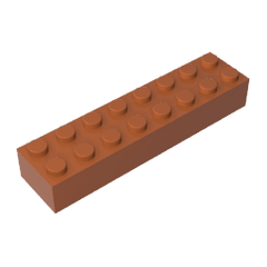 Brick 2 x 8 #93888 Brick 2 x 8 #93888 - 83-Dark Orange Lego Block Sets Alternative