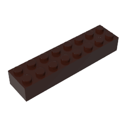 Brick 2 x 8 #93888 Brick 2 x 8 #93888 - 82-Dark Brown Lego Block Sets Alternative