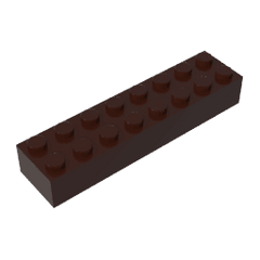 Brick 2 x 8 #93888 Brick 2 x 8 #93888 - 82-Dark Brown Lego Block Sets Alternative