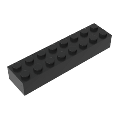 Brick 2 x 8 #93888 Brick 2 x 8 #93888 - 80-Black Lego Block Sets Alternative