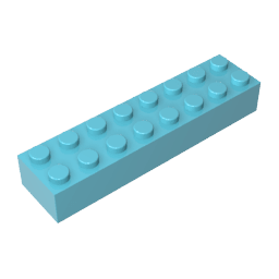 Brick 2 x 8 #93888 Brick 2 x 8 #93888 - 46-Medium Azure Lego Block Sets Alternative