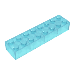 Brick 2 x 8 #93888 Brick 2 x 8 #93888 - 152-Trans Light Blue Lego Block Sets Alternative