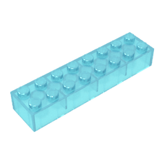 Brick 2 x 8 #93888 Brick 2 x 8 #93888 - 152-Trans Light Blue Lego Block Sets Alternative