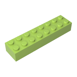 Brick 2 x 8 #93888 Brick 2 x 8 #93888 - 42-Lime Lego Block Sets Alternative