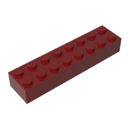 Brick 2 x 8 #93888 Brick 2 x 8 #93888 - 14-Dark Red Lego Block Sets Alternative