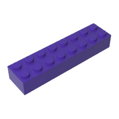 Brick 2 x 8 #93888 Brick 2 x 8 #93888 - 60-Dark Purple Lego Block Sets Alternative