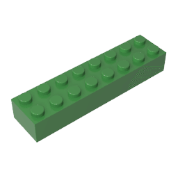Brick 2 x 8 #93888 Brick 2 x 8 #93888 - 40-Green Lego Block Sets Alternative