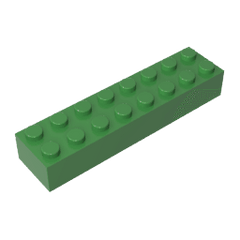 Brick 2 x 8 #93888 Brick 2 x 8 #93888 - 40-Green Lego Block Sets Alternative