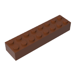 Brick 2 x 8 #93888 Brick 2 x 8 #93888 - 81-Reddish Brown Lego Block Sets Alternative