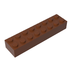 Brick 2 x 8 #93888 Brick 2 x 8 #93888 - 81-Reddish Brown Lego Block Sets Alternative