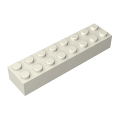 Brick 2 x 8 #93888 Brick 2 x 8 #93888 - 90-White Lego Block Sets Alternative