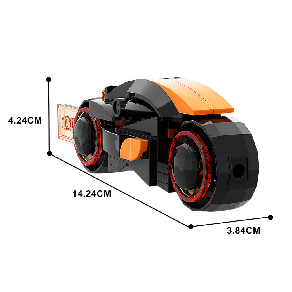 Tron: lightcycle & Classic Recognizer MOC Building Block Bricks |MocPixel Tron: lightcycle & Classic Recognizer MOC Building Block Bricks |MocPixel - 67PCS Orange Lego Block Sets Alternative