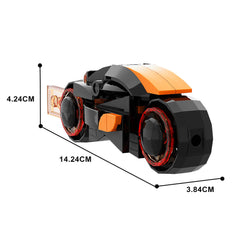 Tron: lightcycle & Classic Recognizer MOC Building Block Bricks |MocPixel Tron: lightcycle & Classic Recognizer MOC Building Block Bricks |MocPixel - 67PCS Orange Lego Block Sets Alternative