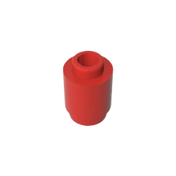 Brick Round 1 x 1 Open Stud #3062 Brick Round 1 x 1 Open Stud #3062 - 10-Red Lego Block Sets Alternative