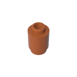Brick Round 1 x 1 Open Stud #3062 Brick Round 1 x 1 Open Stud #3062 - 83-Dark Orange Lego Block Sets Alternative