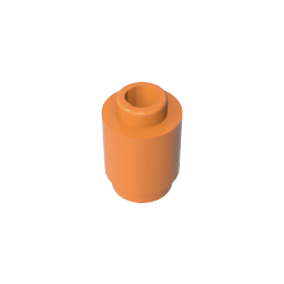 Brick Round 1 x 1 Open Stud #3062 Brick Round 1 x 1 Open Stud #3062 - 21-Orange Lego Block Sets Alternative