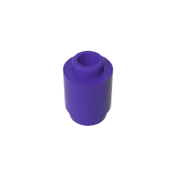 Brick Round 1 x 1 Open Stud #3062 Brick Round 1 x 1 Open Stud #3062 - 60-Dark Purple Lego Block Sets Alternative