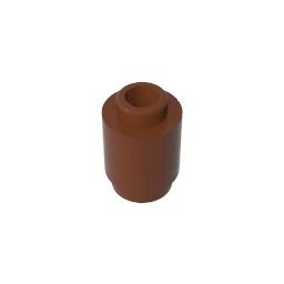 Brick Round 1 x 1 Open Stud #3062 Brick Round 1 x 1 Open Stud #3062 - 81-Reddish Brown Lego Block Sets Alternative