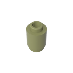 Brick Round 1 x 1 Open Stud #3062 Brick Round 1 x 1 Open Stud #3062 - 49-Olive Green Lego Block Sets Alternative
