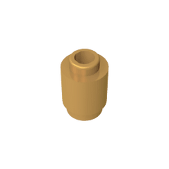 Brick Round 1 x 1 Open Stud #3062 Brick Round 1 x 1 Open Stud #3062 - 35-Pearl Gold Lego Block Sets Alternative