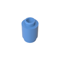 Brick Round 1 x 1 Open Stud #3062 Brick Round 1 x 1 Open Stud #3062 - 52-Medium Blue Lego Block Sets Alternative