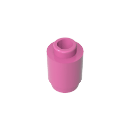Brick Round 1 x 1 Open Stud #3062 Brick Round 1 x 1 Open Stud #3062 - 12-Dark Pink Lego Block Sets Alternative