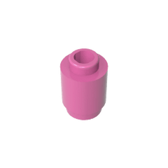 Brick Round 1 x 1 Open Stud #3062 Brick Round 1 x 1 Open Stud #3062 - 12-Dark Pink Lego Block Sets Alternative