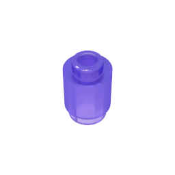 Brick Round 1 x 1 Open Stud #3062 Brick Round 1 x 1 Open Stud #3062 - 160-Trans Purple Lego Block Sets Alternative