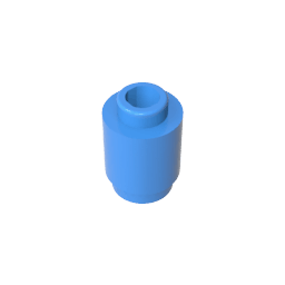 Brick Round 1 x 1 Open Stud #3062 Brick Round 1 x 1 Open Stud #3062 - 51-Dark Azure Lego Block Sets Alternative