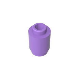 Brick Round 1 x 1 Open Stud #3062 Brick Round 1 x 1 Open Stud #3062 - 62-Medium Lavender Lego Block Sets Alternative