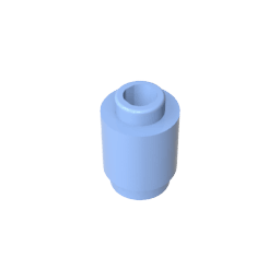 Brick Round 1 x 1 Open Stud #3062 Brick Round 1 x 1 Open Stud #3062 - 53-Bright Light Blue Lego Block Sets Alternative