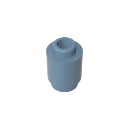 Brick Round 1 x 1 Open Stud #3062 Brick Round 1 x 1 Open Stud #3062 - 54-Sand Blue Lego Block Sets Alternative
