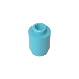 Brick Round 1 x 1 Open Stud #3062 Brick Round 1 x 1 Open Stud #3062 - 46-Medium Azure Lego Block Sets Alternative