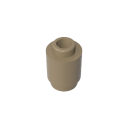 Brick Round 1 x 1 Open Stud #3062 Brick Round 1 x 1 Open Stud #3062 - 34-Dark Tan Lego Block Sets Alternative