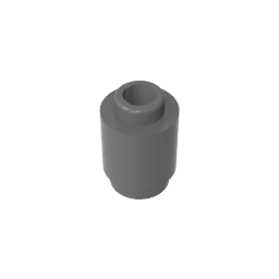 Brick Round 1 x 1 Open Stud #3062 Brick Round 1 x 1 Open Stud #3062 - 72-Dark Bluish Gray Lego Block Sets Alternative